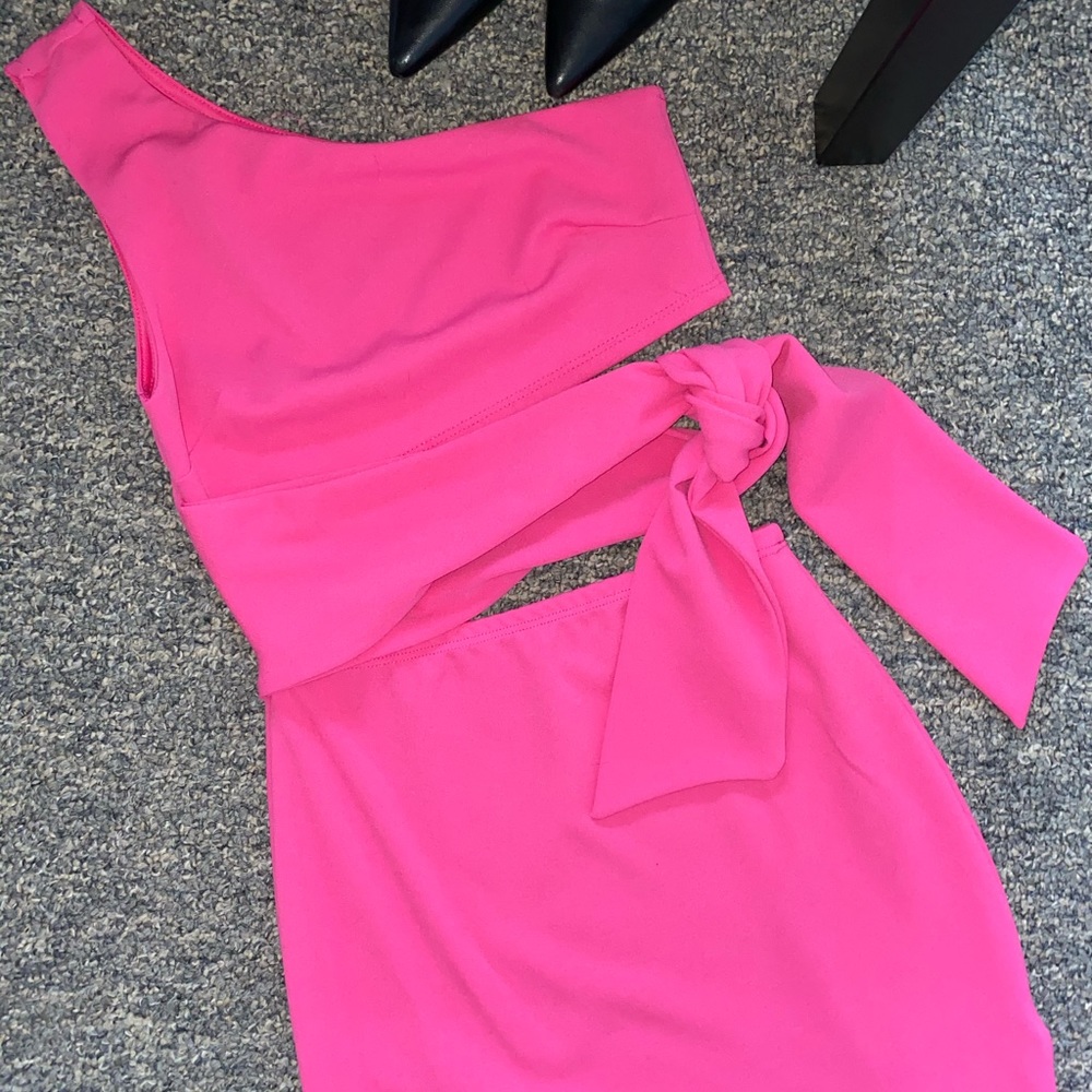 Hot pink party dress